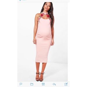 Maternity Choker Midi Dress